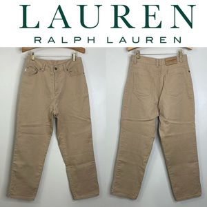 LAUREN JEANS CO RALPH LAUREN GREEN LABEL PETITE MID RISE CAPRI PANTS 8P